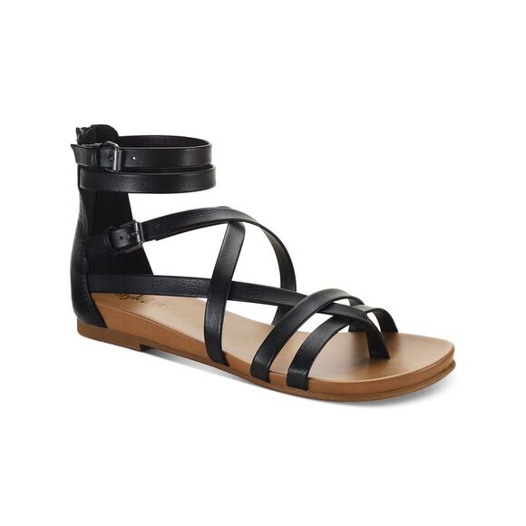 STYLE & COMPANY Womens Black Chelseaa Round Toe Gladiator Sandals Shoes 5.5 M - Picture 1 of 4